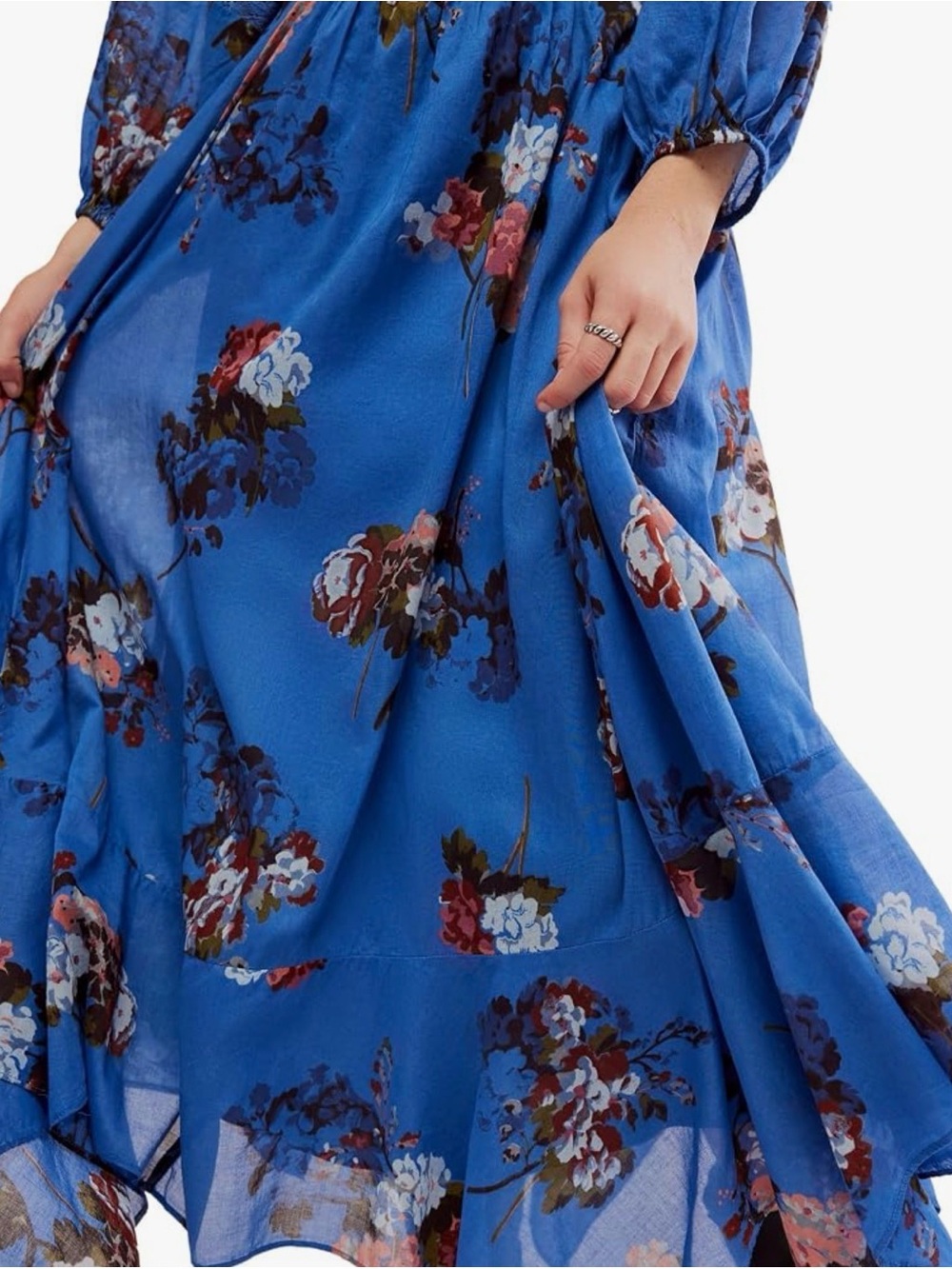 Free People Morning Glory Smocked Maxi Dress L - Picture 4 of 13